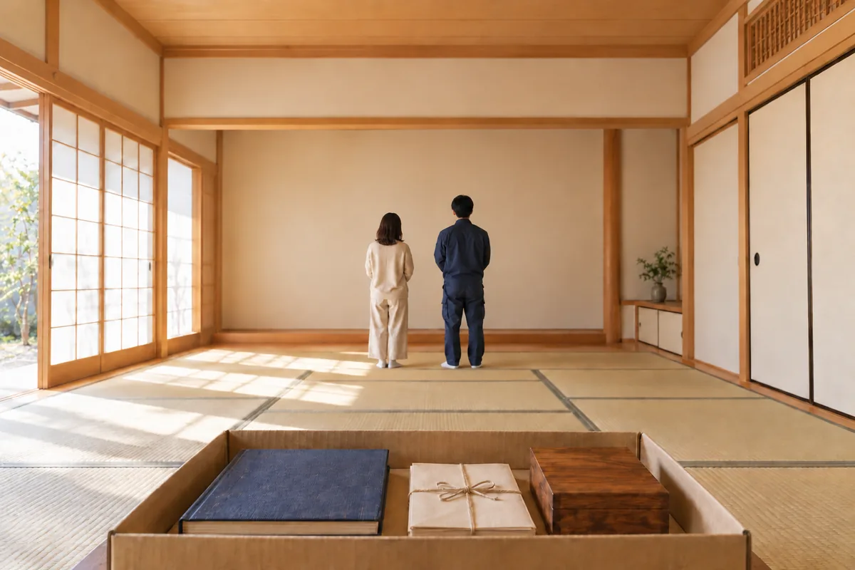 お部屋を一緒に確認の様子